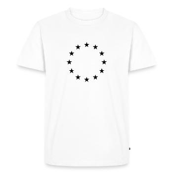 Les étoiles de l’Europe - T-shirt Premium bio Homme - blanc - Devant - Nico (187cm)
