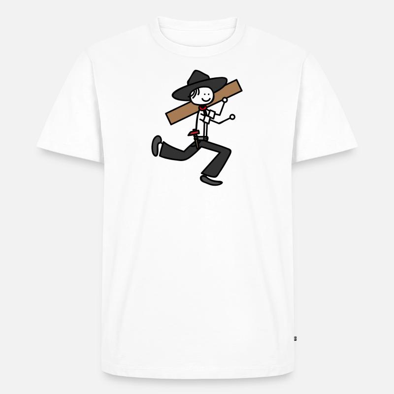 Zimmermann - Männer Premium Bio T-Shirt - Weiß