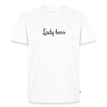 Dame patron - T-shirt Premium bio Homme - blanc - Devant - Nico (187cm)