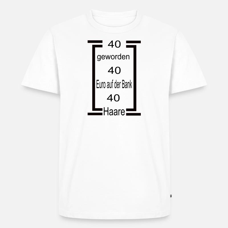 40. Geburtsag - Männer Premium Bio T-Shirt - Weiß