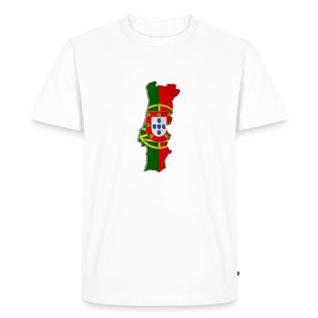 Map of Portugal 2 - T-shirt Premium bio Homme - blanc - Devant - Nico (187cm)