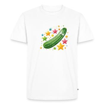 Concombre, Étoiles, Dormir, Dormir Concombre, Dormir - T-shirt Premium bio Homme - blanc - Devant - Nico (187cm)