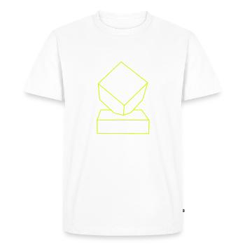 Cobble Roubaix Icon Yellow large - Men's Premium Organic T-Shirt - white - Front - Nico (187cm)