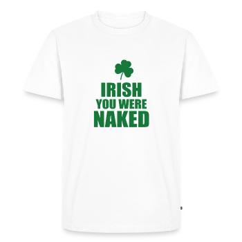 Irlandais tu étais nu - T-shirt Premium bio Homme - blanc - Devant - Nico (187cm)