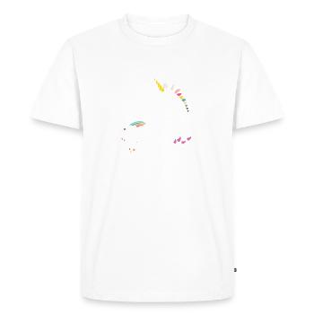 Exhale Unicorn - Men's Premium Organic T-Shirt - white - Front - Nico (187cm)