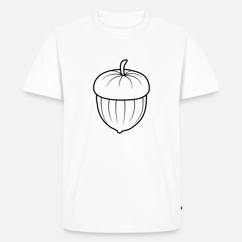 Design Eichel Nuss - Männer Premium Bio T-Shirt - Weiß