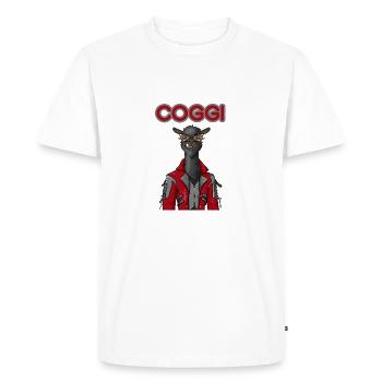 COGGI  - T-shirt Premium bio Homme - blanc - Devant - Nico (187cm)