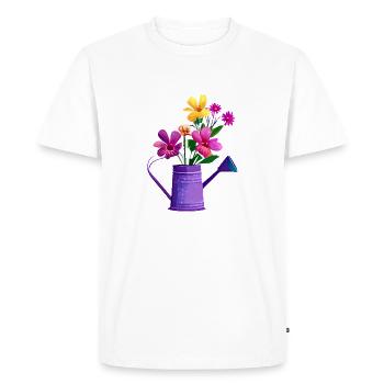 Jardinier, jardinier amateur, pépiniériste, jardinage, jardinage, jardin - T-shirt Premium bio Homme - blanc - Devant - Nico (187cm)