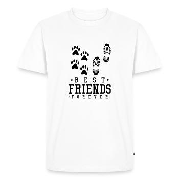 Meilleurs amis pour toujours 01 - T-shirt Premium bio Homme - blanc - Devant - Nico (187cm)