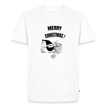 Beth the Spider - The Christmas Gift (text version) - Men's Premium Organic T-Shirt - white - Front - Nico (187cm)