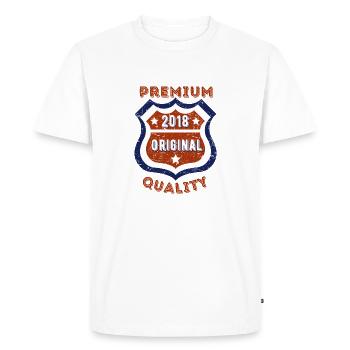 Premium Quality 2018 - Men's Premium Organic T-Shirt - white - Front - Nico (187cm)