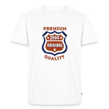 Premium Quality 2004 - Men's Premium Organic T-Shirt - white - Front - Nico (187cm)