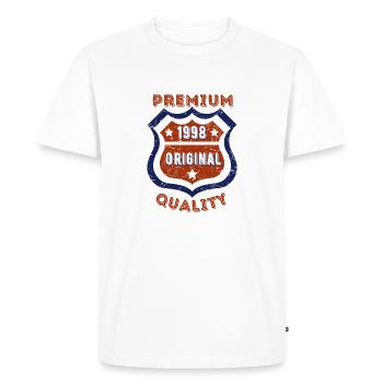 Qualité premium 1998 - T-shirt Premium bio Homme - blanc - Devant - Nico (187cm)