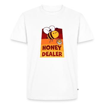 Marchand de miel marchand de miel abeilles mignonnes apiculteur citation - T-shirt Premium bio Homme - blanc - Devant - Nico (187cm)