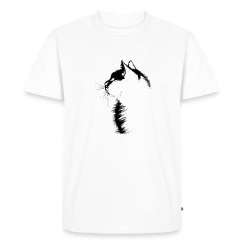 Cat, Cat Motif - Men's Premium Organic T-Shirt - white - Front - Nico (187cm)