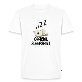 Drôle de dicton photo humour drôle idée idée cadeau - T-shirt Premium bio Homme - blanc - Devant - Nico (187cm)