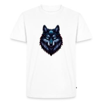 Loup Cosmique - T-shirt Premium bio Homme - blanc - Devant - Nico (187cm)