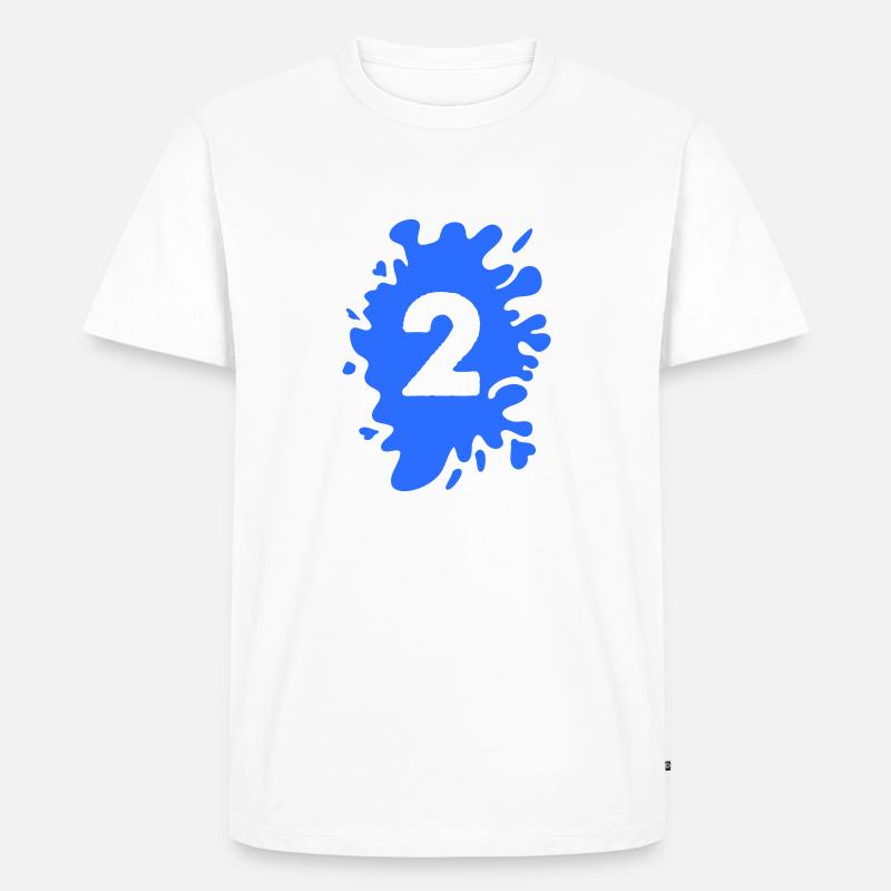 Klecks 2 - Männer Premium Bio T-Shirt - Weiß