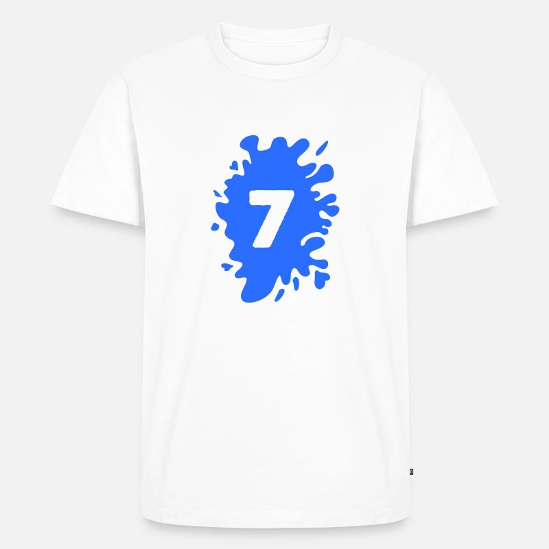 klecks 7 - Männer Premium Bio T-Shirt - Weiß