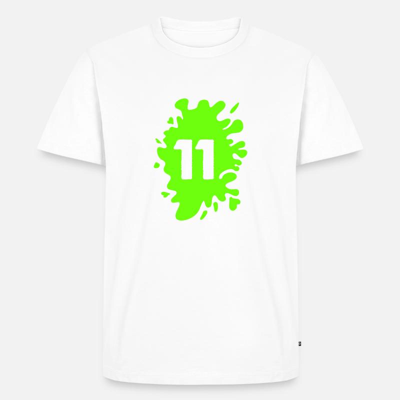 klecks 11 - Männer Premium Bio T-Shirt - Weiß