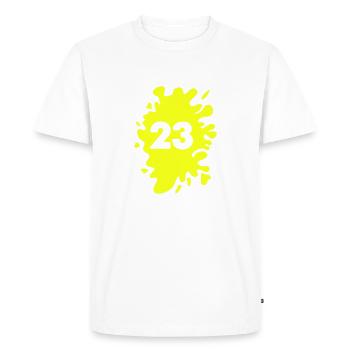 Blobs 23 - Men's Premium Organic T-Shirt - white - Front - Nico (187cm)