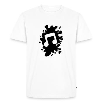 note de musique blob - T-shirt Premium bio Homme - blanc - Devant - Nico (187cm)