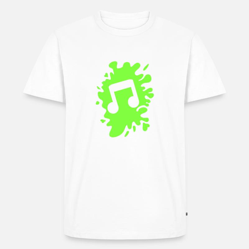 Blobs de notes de musique - T-shirt Premium bio Homme - blanc
