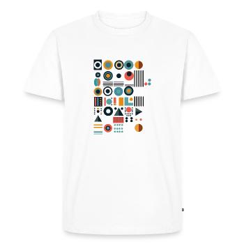 Design "Colorful Symphony" - Men's Premium Organic T-Shirt - white - Front - Nico (187cm)