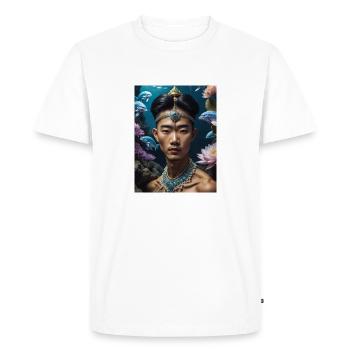 Seigneur de l’océan - T-shirt Premium bio Homme - blanc - Devant - Nico (187cm)