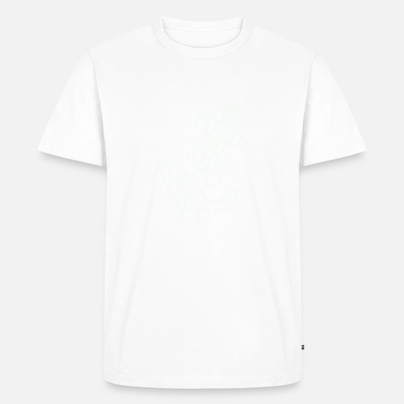 Anker Symbol - Männer Premium Bio T-Shirt - Weiß