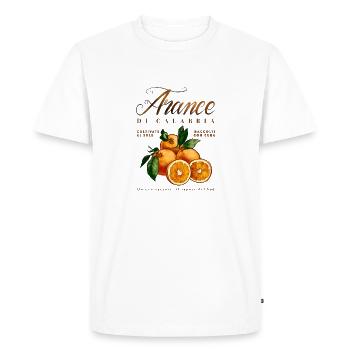 Oranges de Calabre - T-shirt Premium bio Homme - blanc - Devant - Nico (187cm)
