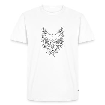 Tatouage de fleur #17 Coloriage Motif - T-shirt Premium bio Homme - blanc - Devant - Nico (187cm)