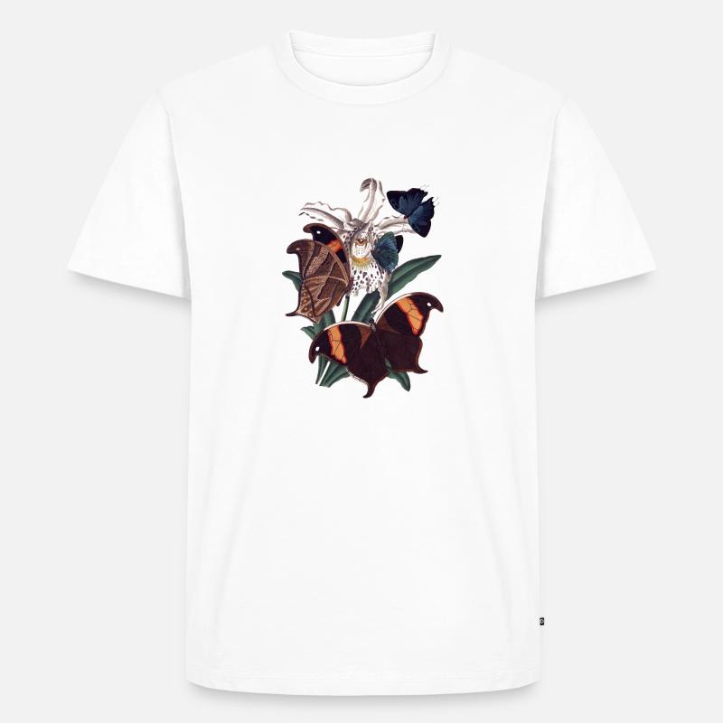 Schmetterlinge - Männer Premium Bio T-Shirt - Weiß