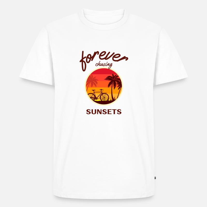 forever chasing sunsets - Männer Premium Bio T-Shirt - Weiß