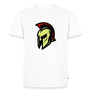 Casque de gladiateur Sparta - T-shirt Premium bio Homme - blanc - Devant - Nico (187cm)