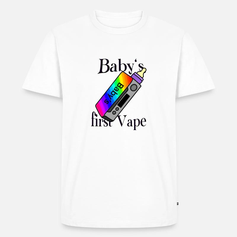 Babys first Vape - Männer Premium Bio T-Shirt - Weiß