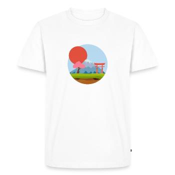 illustration japon - T-shirt Premium bio Homme - blanc - Devant - Nico (187cm)