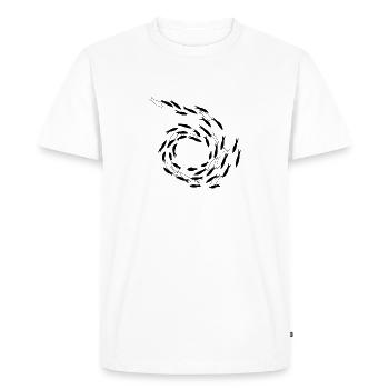 Poissons - T-shirt Premium bio Homme - blanc - Devant - Nico (187cm)