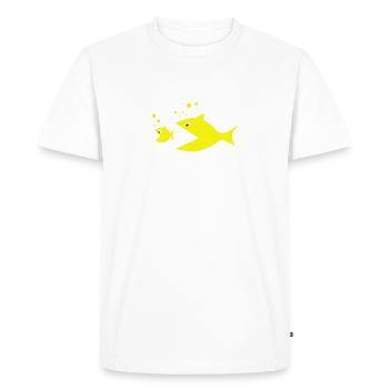 poisson - T-shirt Premium bio Homme - blanc - Devant - Nico (187cm)