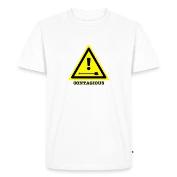 Contagious joke - Men's Premium Organic T-Shirt - white - Front - Nico (187cm)