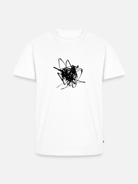 Gekritzel1 - Männer Premium Bio T-Shirt - Weiß
