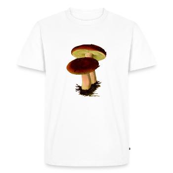 champignons champignons vegetables126 veggie veggie champignons - T-shirt Premium bio Homme - blanc - Devant - Nico (187cm)