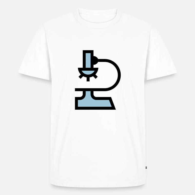 Labor Mikroskop - Männer Premium Bio T-Shirt - Weiß