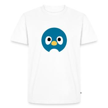 Cartoon Penguin Face - Men's Premium Organic T-Shirt - white - Front - Nico (187cm)