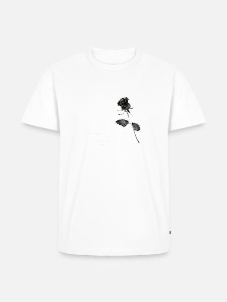 Rose in der Luft - Männer Premium Bio T-Shirt - Weiß