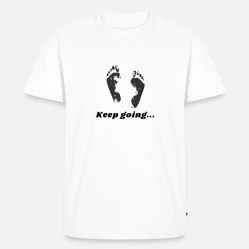 Keep going ... - Männer Premium Bio T-Shirt - Weiß
