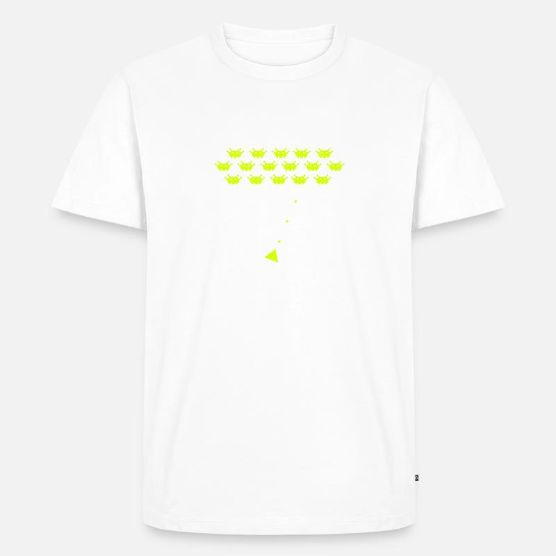 space attack - Männer Premium Bio T-Shirt - Weiß