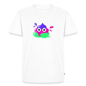 Merde colorée, merde, couleur - T-shirt Premium bio Homme - blanc - Devant - Nico (187cm)