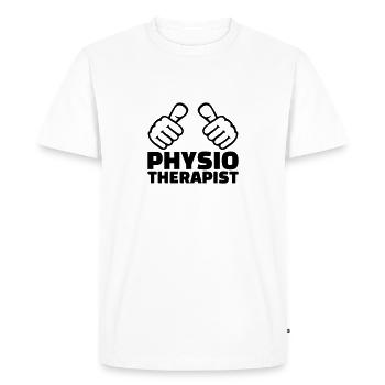 Physiotherapist - Men's Premium Organic T-Shirt - white - Front - Nico (187cm)