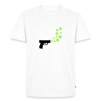 bubble gun - T-shirt Premium bio Homme - blanc - Devant - Nico (187cm)